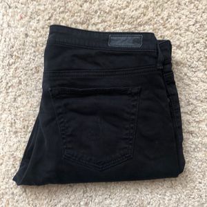 AG Jeans Black Stevie Ankle Straight Size 28R